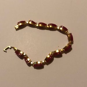 Gold filled coral bracelet